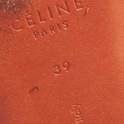 Pre Owned حذاء فلات باليه سيلين سويدي أخضر في رقبة حرف في بفتحة كعب 