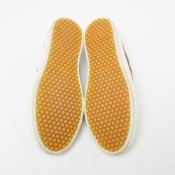 Celine Olive Green Satin Slip-On Sneakers Size 41