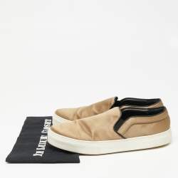 Celine Olive Green Satin Slip-On Sneakers Size 41