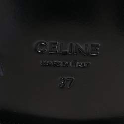 Pre Owned Celine White Leather Chain Embellished Slip On Loafers Size 37