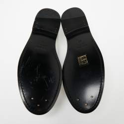 Pre Owned Celine White Leather Chain Embellished Slip On Loafers Size 37