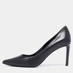 مملوكة مسبقًا Celine Black Leather Pointed Toe Pumps Size 38