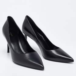 مملوكة مسبقًا Celine Black Leather Pointed Toe Pumps Size 38