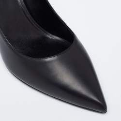 مملوكة مسبقًا Celine Black Leather Pointed Toe Pumps Size 38