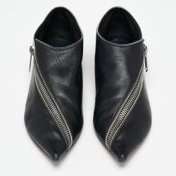 Celine Black Leather V Neck Pointed Toe Flats Size 36.5