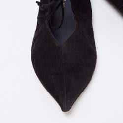 Celine Black Suede Babouche Pointed Toe Ballet Flats Size 37