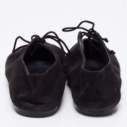 Celine Black Suede Babouche Pointed Toe Ballet Flats Size 37