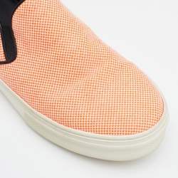 Celine Orange Canvas Slip On Sneakers Size 38