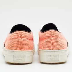 Celine Orange Canvas Slip On Sneakers Size 38