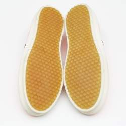 Celine Orange Canvas Slip On Sneakers Size 38
