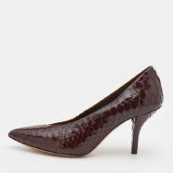 Celine Multicolor Water Snake and Python Pointed Toe Pumps Size 38