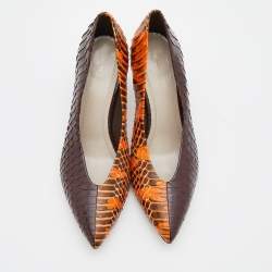 Celine Multicolor Water Snake and Python Pointed Toe Pumps Size 38
