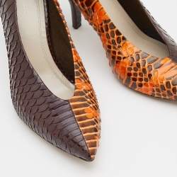 Celine Multicolor Water Snake and Python Pointed Toe Pumps Size 38