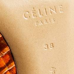 Celine Multicolor Water Snake and Python Pointed Toe Pumps Size 38