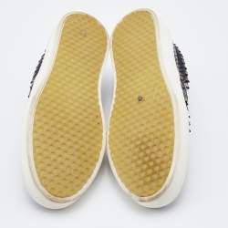 Celine Black Python Leather Slip On Sneakers Size 37