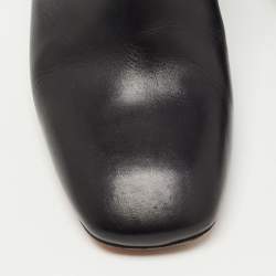 Celine Black Leather Zip square Toe Booties Size 36