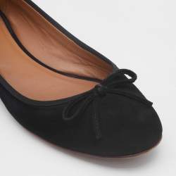 Celine Black Suede Bow Ballet Flats Size 38