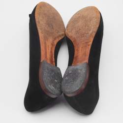 Celine Black Suede Bow Ballet Flats Size 38