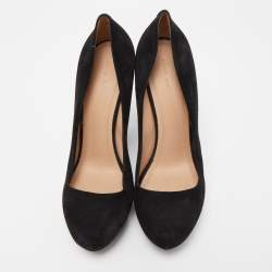 Celine Black Suede Platform Pump Size 40