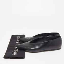 Celine Black Leather V-Neck Ballet Flats Size 35.5