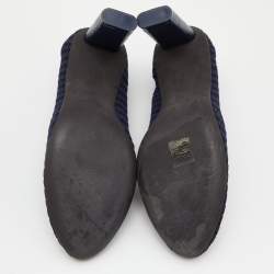 Pre Owned حذاء كعب عالي سيلين جلد بني رقبة حرف ڨي مقدمة مدببة مقاس 37