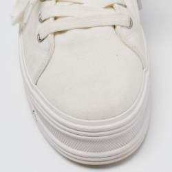 Celine White Canvas  Jane Platform Sneakers Size 40
