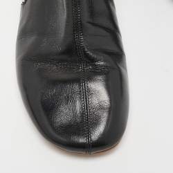 Celine Black Leather Block Heel Ankle Boots Size 38