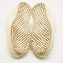 Celine Off White Leather Slip On Sneakers Size 37