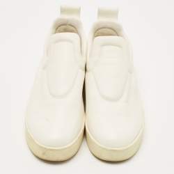 Celine Off White Leather Slip On Sneakers Size 37