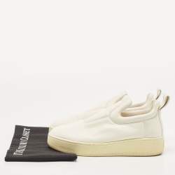 Celine Off White Leather Slip On Sneakers Size 37