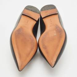 Pre Owned Celine Black/Brown Python Embossed And Leather Slip On Loafers Size 39