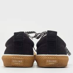 Celine Black Canvas 180° Low Top Sneakers Size 40