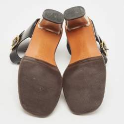 Pre Owned Celine Black Leather Bam Bam Sandals Size 38
