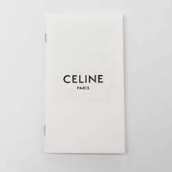 Pre Owned Celine Black/White Leather Slip On Loafers Size 38