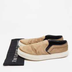 Celine Olive Green Satin Slip On Sneakers Size 41