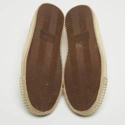 Celine Cream Canvas Blank Sneakers Size 38