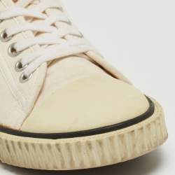 Celine Cream Canvas Blank Sneakers Size 38