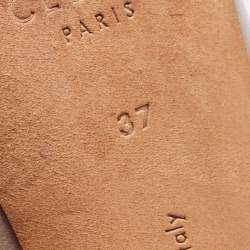 مملوكة مسبقًا Celine Light Brown Leather Pointed Toe Pumps Size 37