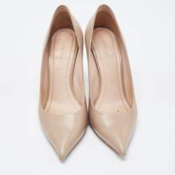 مملوكة مسبقًا Celine Light Brown Leather Pointed Toe Pumps Size 37