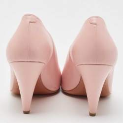 Celine Pink Leather V Neck Pointed Toe Pumps Size 39