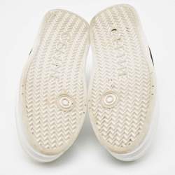 Celine White/Black Leather Block Platform Sneakers Size 39