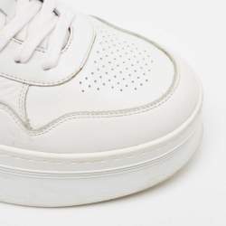 Celine White/Black Leather Block Platform Sneakers Size 39