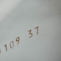 Pre Owned Celine White/Red Leather Colorblock Pattern Low Top Sneakers Size 37