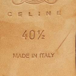 Celine Brown Leather Platform Ankle Strap Sandals Size 40.5