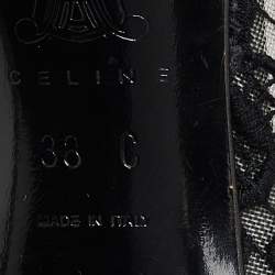 مملوكة مسبقًا Celine Black Lace and Mesh D'orsay Pointed Toe Pumps Size 38