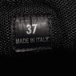 Pre Owned Celine Black Leather Slip On Sneakers Size 37