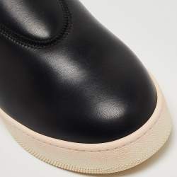 Pre Owned Celine Black Leather Slip On Sneakers Size 37