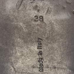 Pre Owned Celine Beige/Brown Python Ankle Boots Size 38