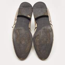 Pre Owned Celine Beige/Brown Python Ankle Boots Size 38