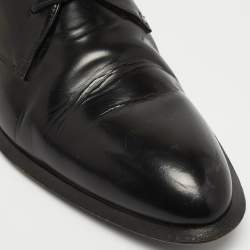Pre Owned Celine Black Leather Lace Up Derby Size 38